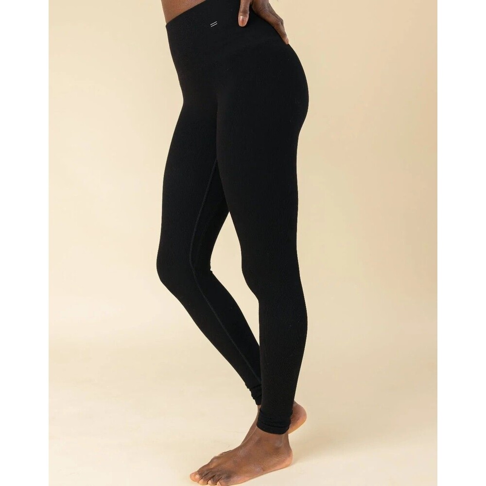 BRANWYN Essential Compressive Leggings 28" Black Women's Size M Merino NWT